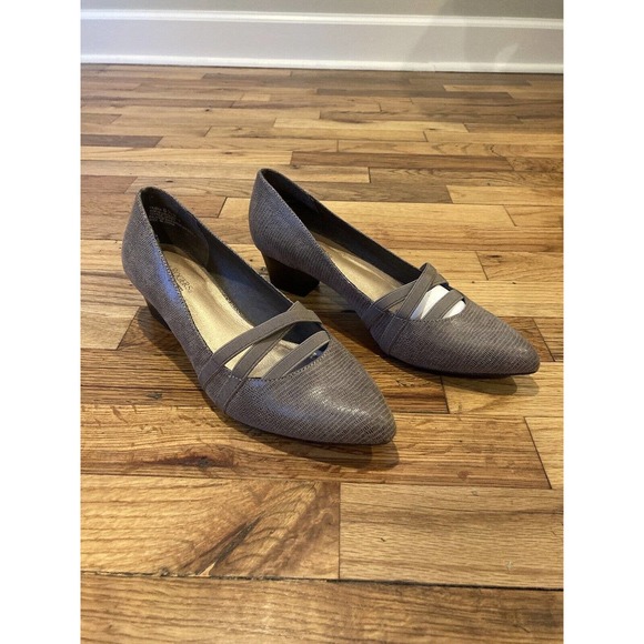 Kim Rogers Olissa Women's Faux Snakeskin Pumps Low Heel 6.5 M - Picture 1 of 7